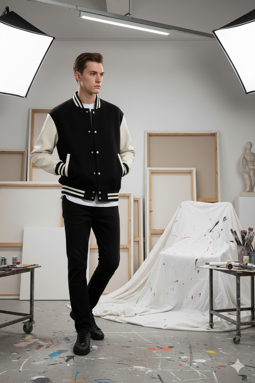 Classic Black Baseball Jacket