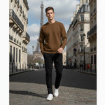 Camel Brown Basic Sweatshirt
