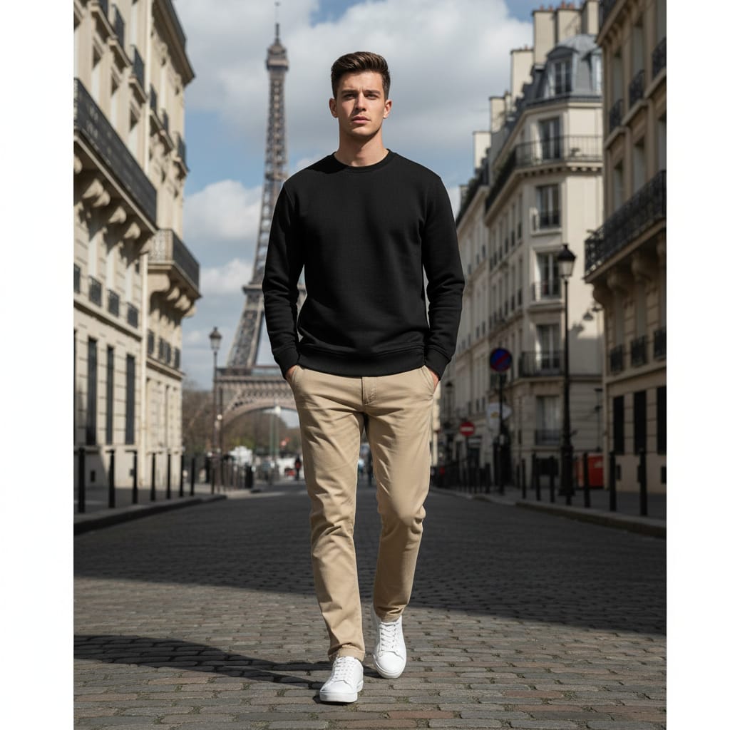 Black Basic Sweatshirt