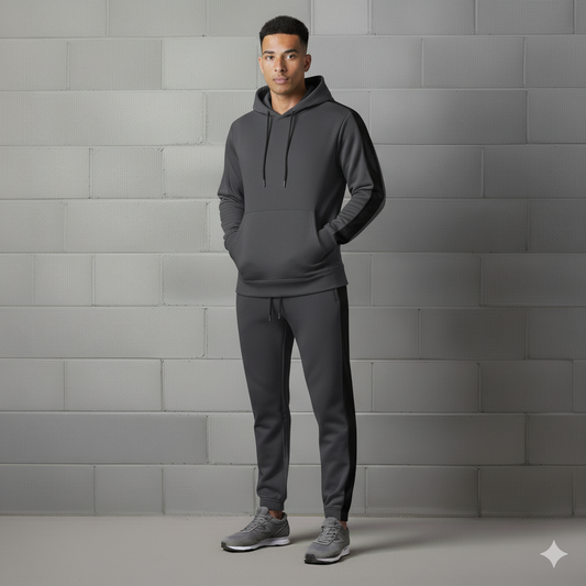 Tracksuits with Contrast Grey & Black