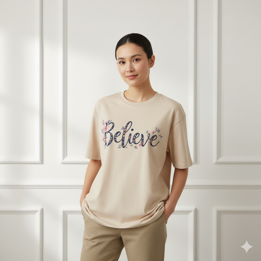 Believe Drop Shoulder T-shirt