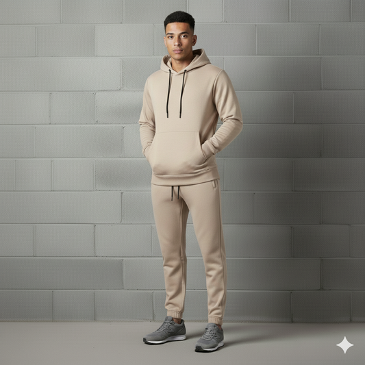 Beige Basic Tracksuit