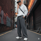 Steel Grey Center Crease Trouser