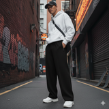 Black Center Crease Trouser