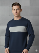 Navy & Grey Contrast Sweatshirt