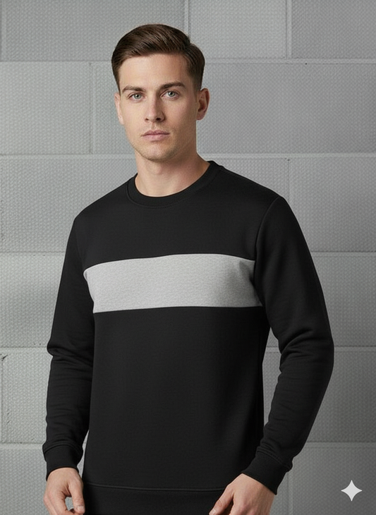 Black & Grey Contrast Sweatshirt