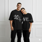 Love Couple Design Drop Shoulders