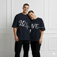 Love Couple Design Drop Shoulders