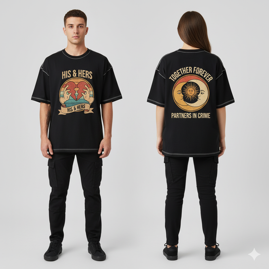 Partners in Crime Couple Design Drop Shoulders