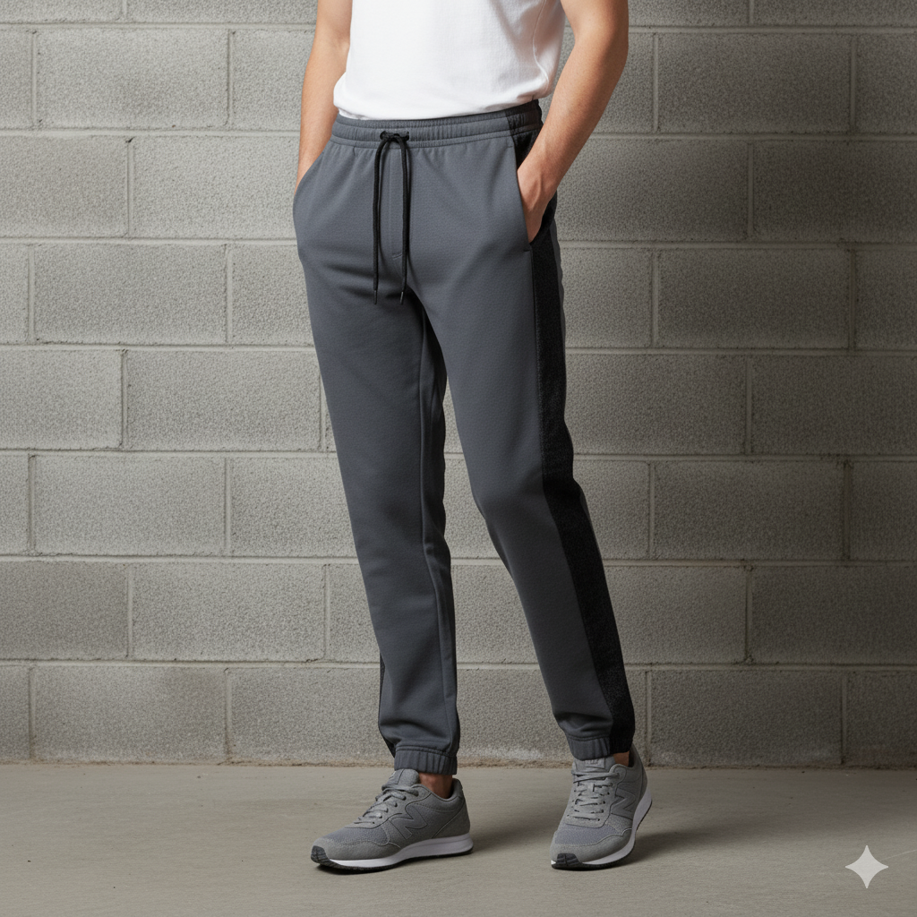 Grey & Black Trouser with Contrast